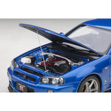 1:18 Nissan Skyline GT-R (R34) V-Spec II Bayside Blue Autoart