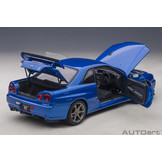 1:18 Nissan Skyline GT-R (R34) V-Spec II Bayside Blue Autoart