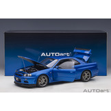 1:18 Nissan Skyline GT-R (R34) V-Spec II Bayside Blue Autoart