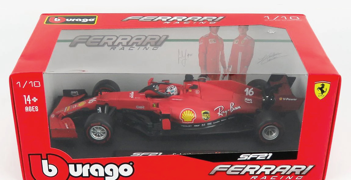 1:18 Scuderia Ferrari SF21 #16 Charles Leclerc 2021 Bburago