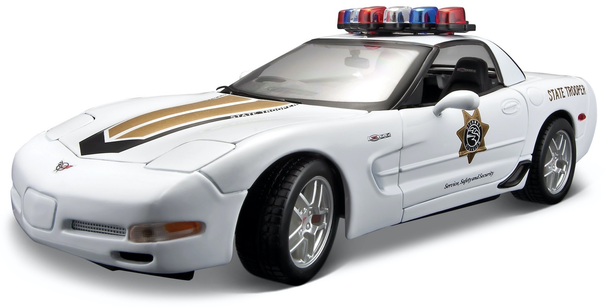1:18 Chevrolet Corvette C5 Police White Maisto