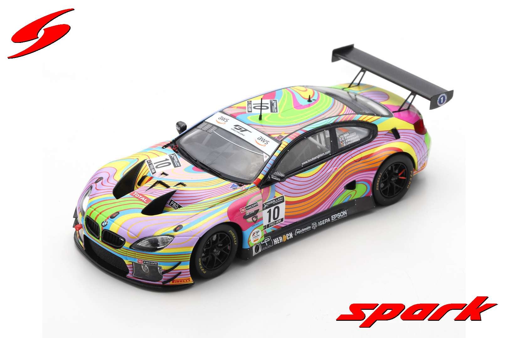 1:43 BMW M6 GT3 #10 'Boutsen Ginion Racing' K. Ojjeh - G. Vannelet - B. Lessennes - J. Klingman '24hrs Spa 2020' Spark