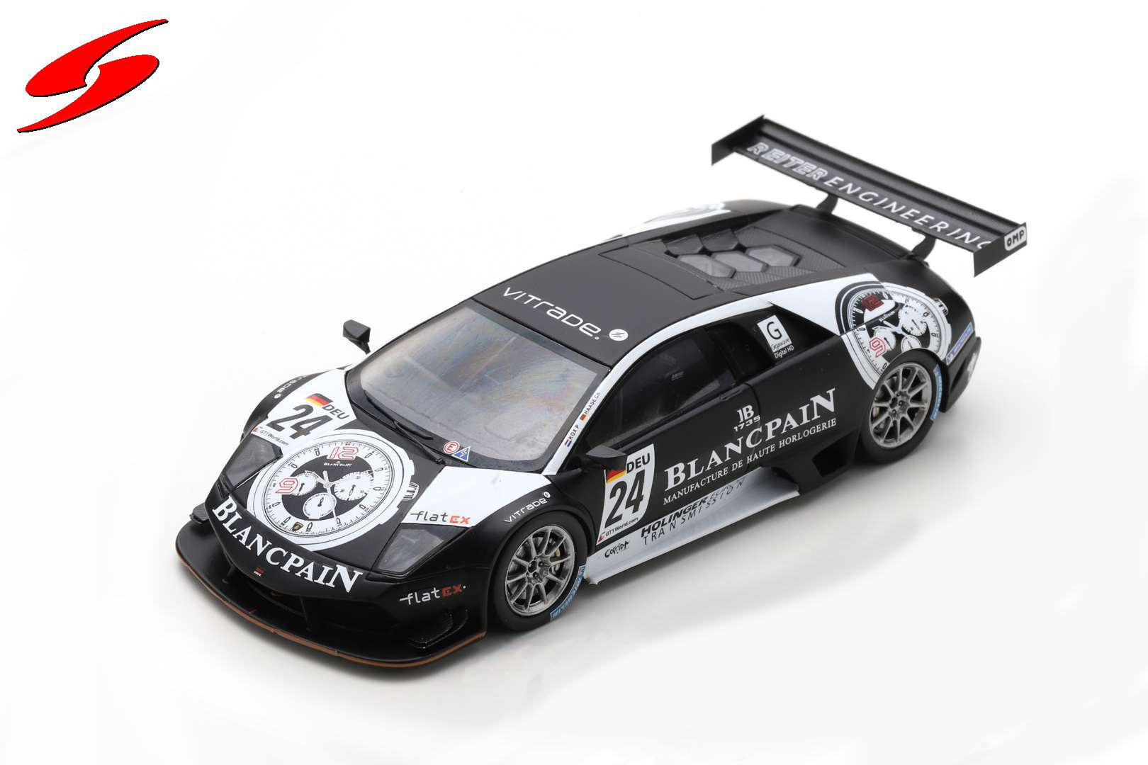 1:43 Lamborghini Murciélago LP670 R-SV GT1 #24 Reiter Engineering FIA GT1 World Championship 2010 Spark