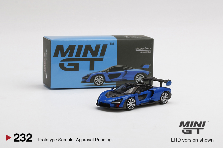 1:64 McLaren Senna Antares Blue LHD MiniGT