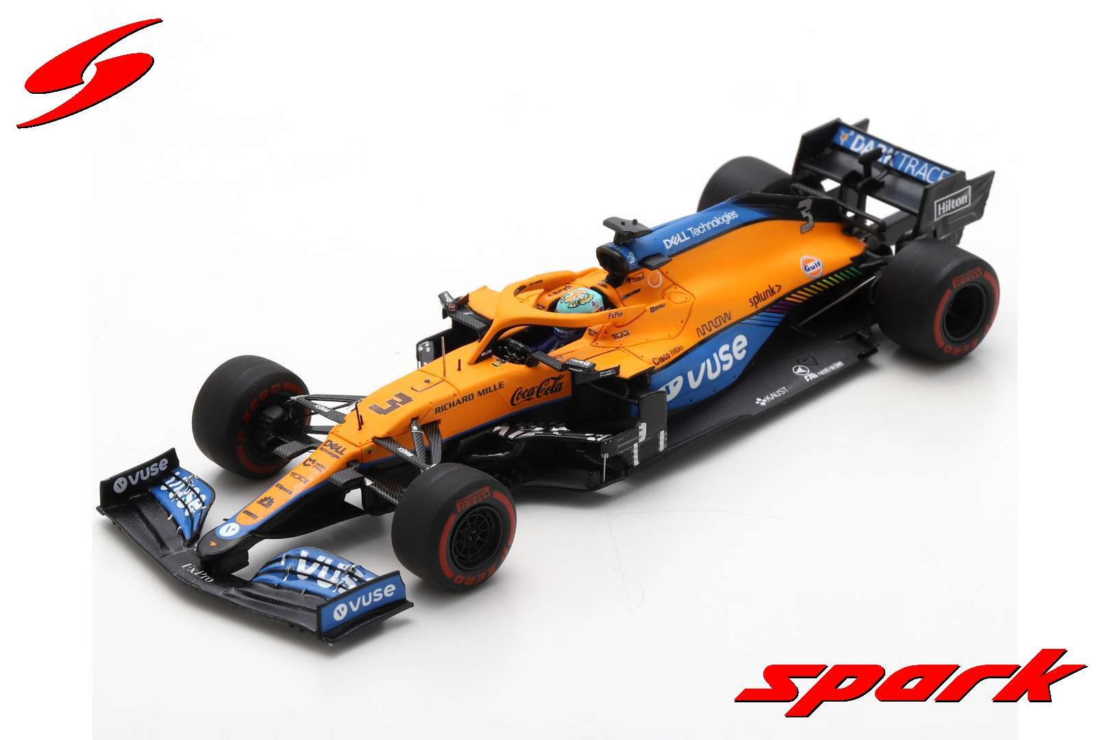 1:43 McLaren MCL35M #3 Daniel Ricciardo 7th Bahrain GP 2021 Spark