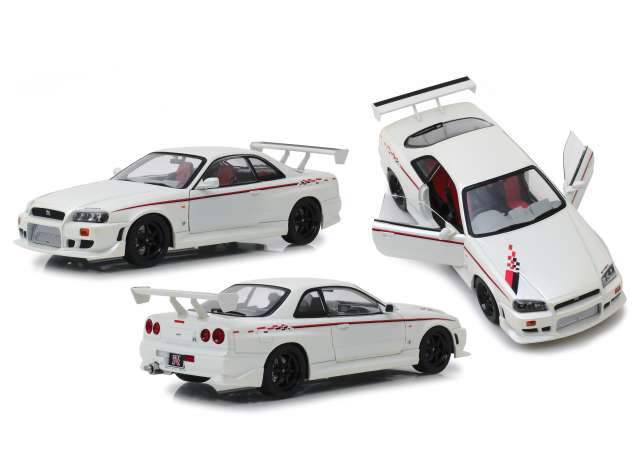 1:18 Nissan Skyline GT-R R34 Wit GreenLight