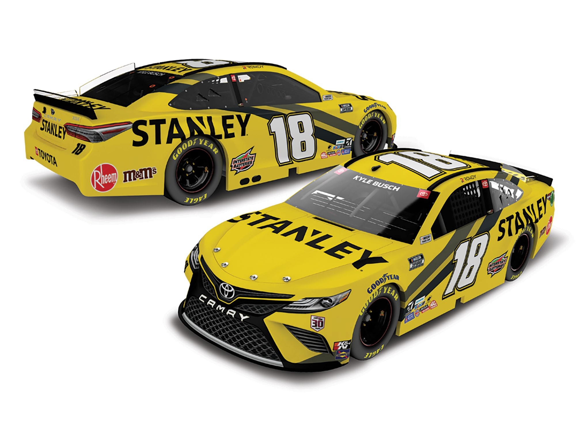 1:24 NASCAR Toyota Camry #18 Kyle Busch '2021 Stanley' Standard Lionel Racing