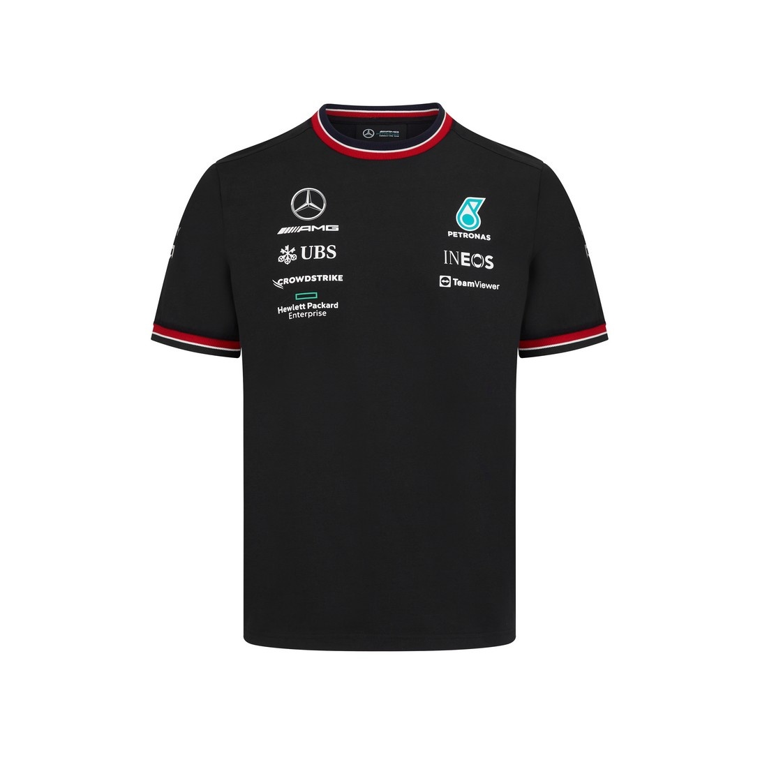'Adult' Mercedes AMG Petronas Team 2022 T-shirt Mens 'Zwart'