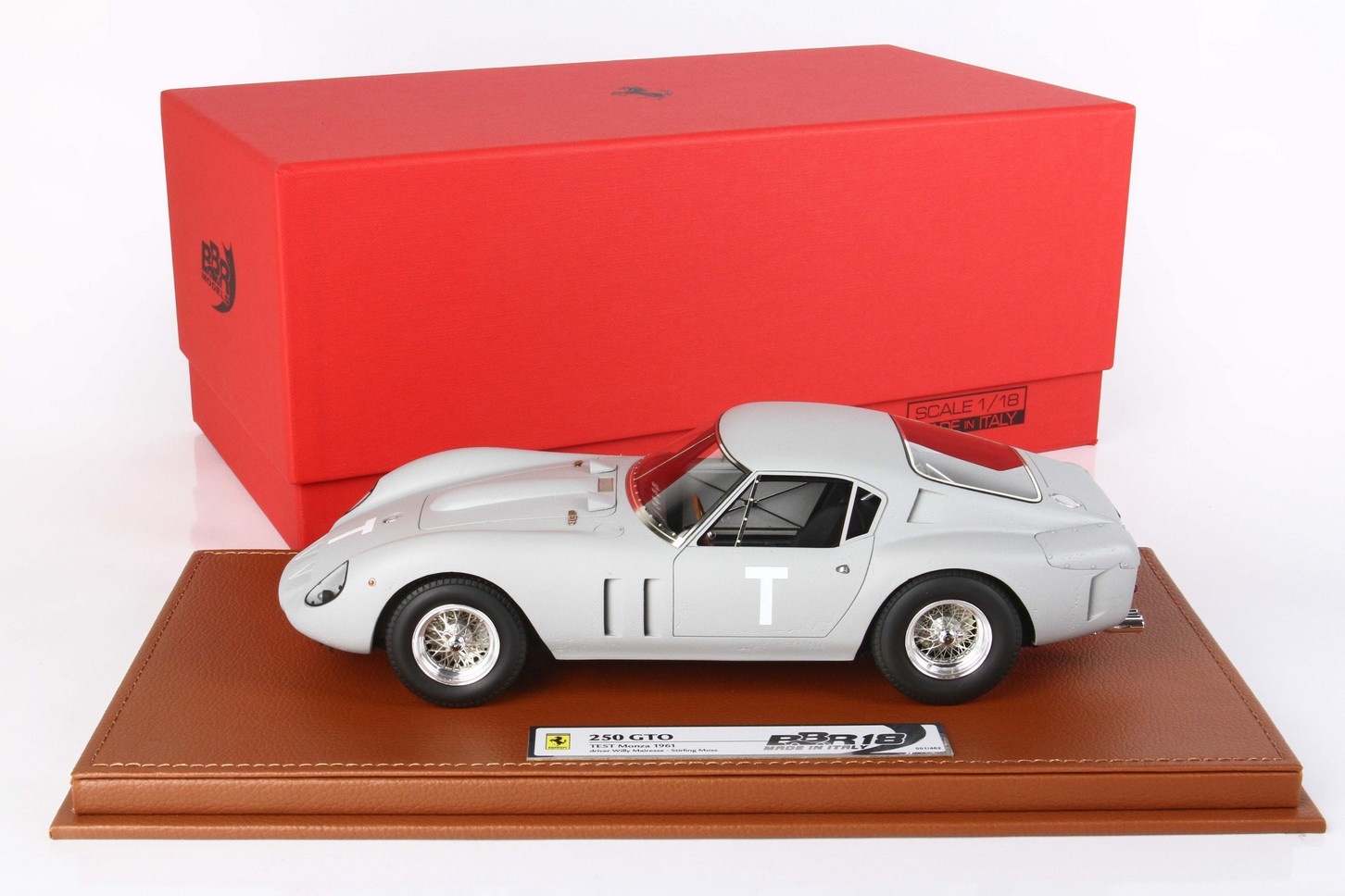 1:18 Ferrari 250 GTO Test Monza 1961 Willy Mairesse & Stirling Moss BBR