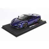 1:18 Ferrari SF90 Stradale Spider Roof Closed 'Blu Elettrico Metallic' BBR