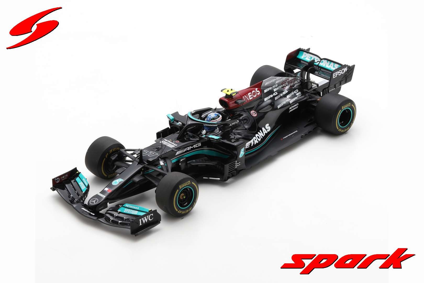 1:18 Mercedes-AMG F1 W12 EQ Performance+ Valtteri Bottas #77 Bahrain GP 2021 Spark