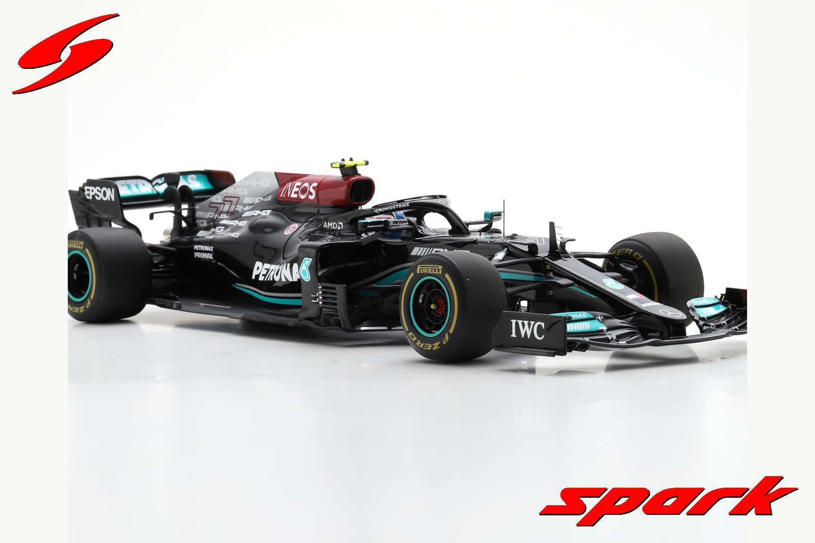 1:18 Mercedes-AMG F1 W12 EQ Performance+ Valtteri Bottas #77 Bahrain GP 2021 Spark