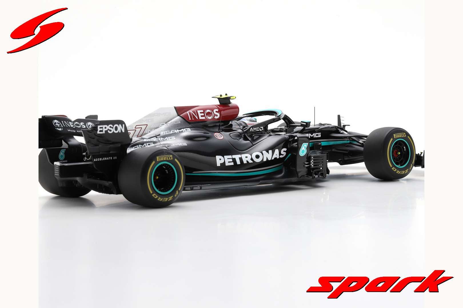 1:18 Mercedes-AMG F1 W12 EQ Performance+ Valtteri Bottas #77 Bahrain GP 2021 Spark