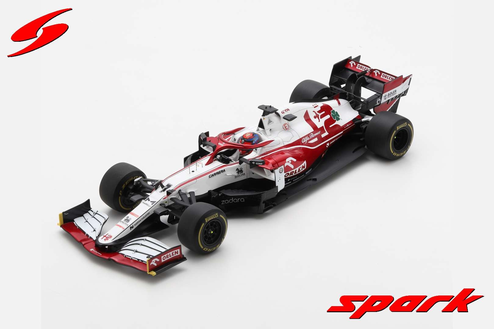1:18 Alfa Romeo Racing Orlen C41 #7 Kimi Raikkonen Bahrain GP 2021 Spark