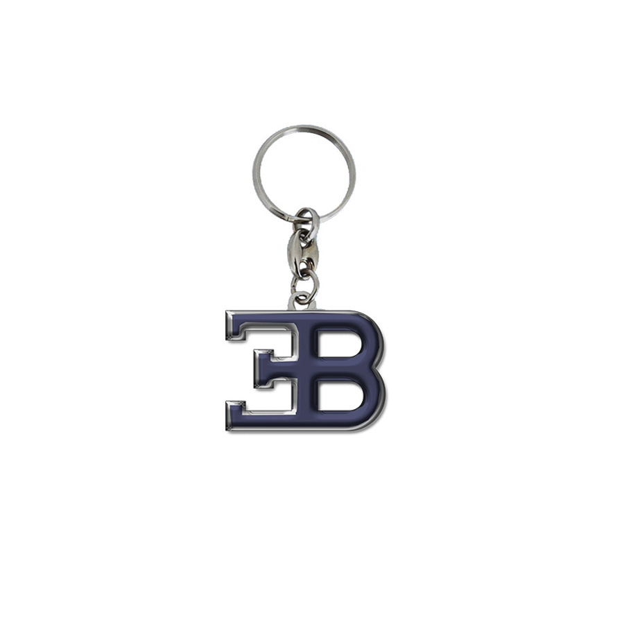 Bugatti 'EB' Metal Key Ring
