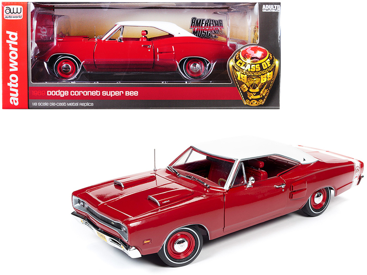 1:18 1969 Dodge Coronet Super Bee red Auto World