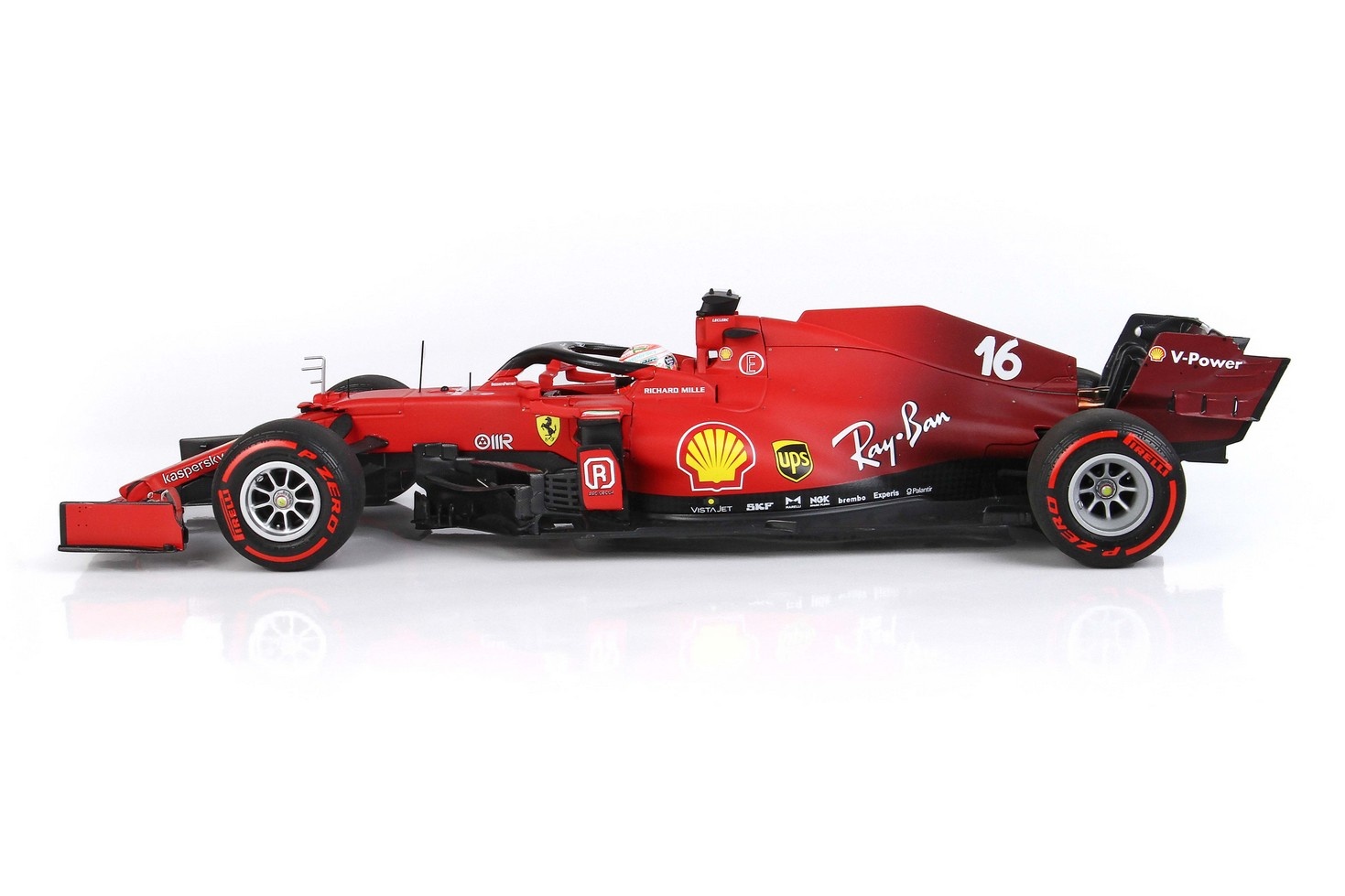 Scalemodel 1:18 Ferrari SF21 GP Imola 2021 #16 Charles Leclerc Red Tyres BBR