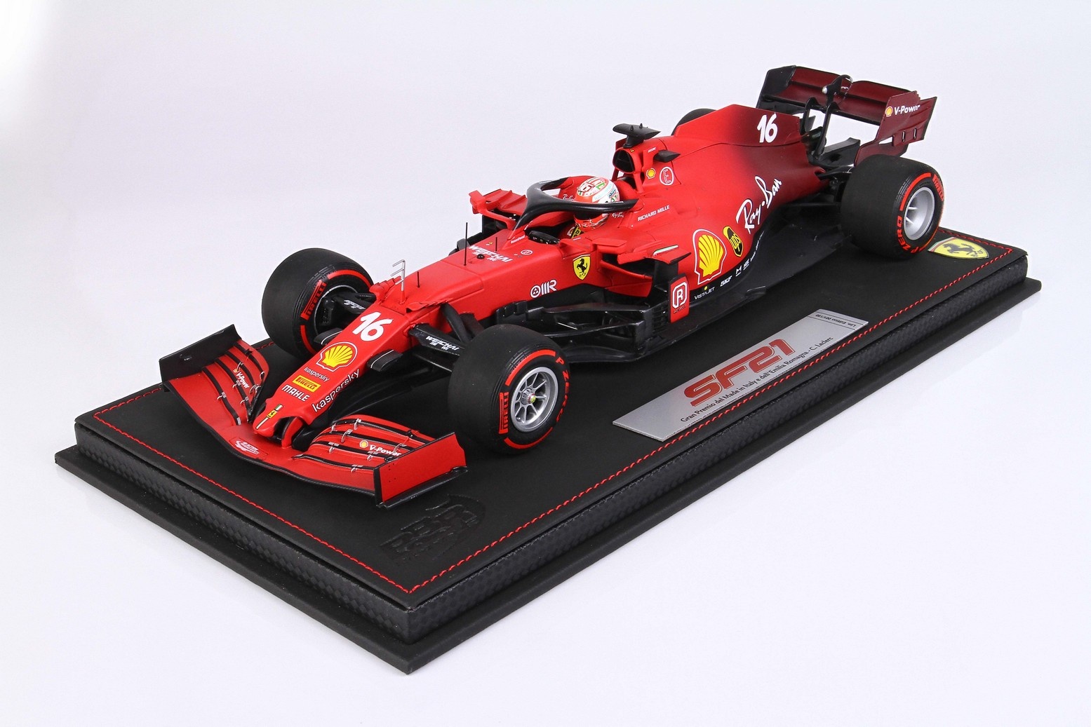 Scalemodel 1:18 Ferrari SF21 GP Imola 2021 #16 Charles Leclerc Red Tyres BBR
