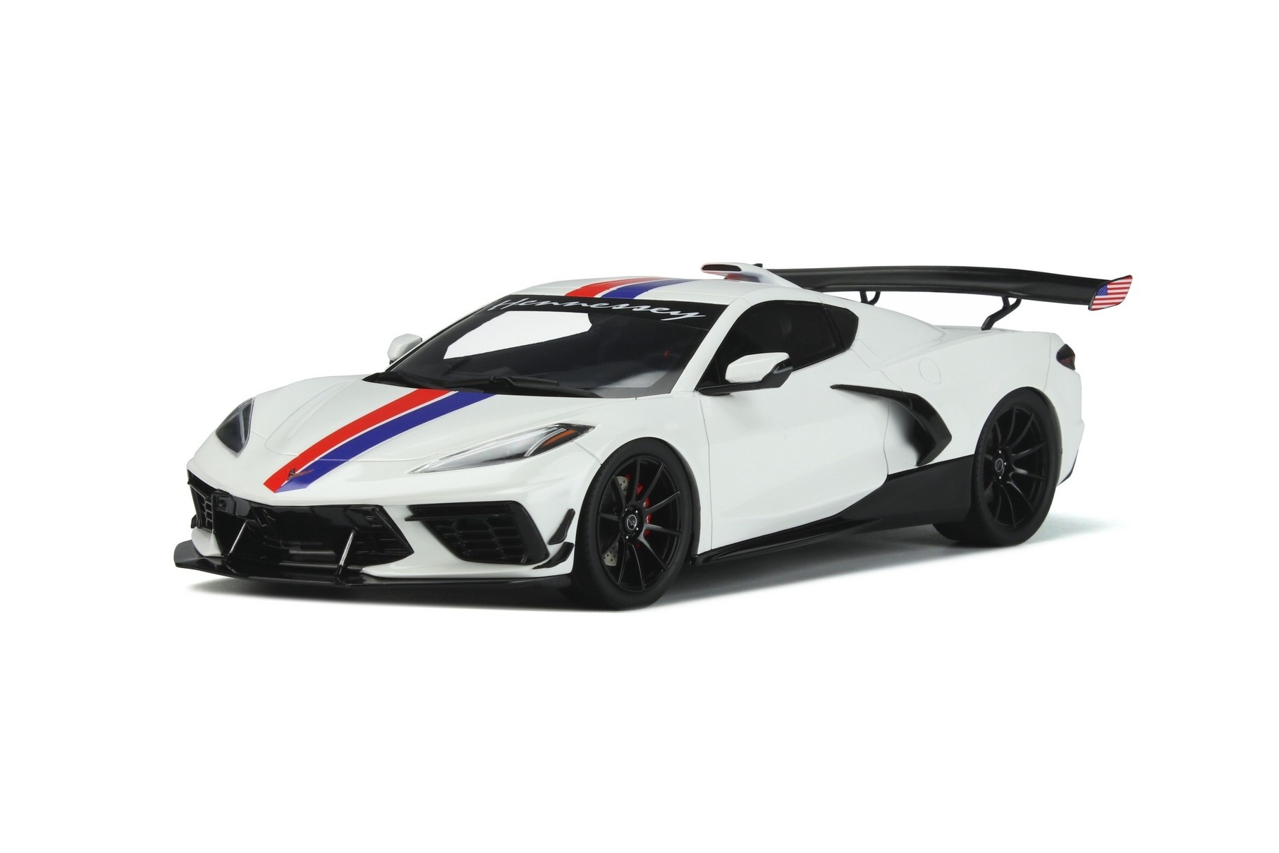 Modellauto 1:18 Hennessey Corvette C8 - Arctic Wite GT Spirit