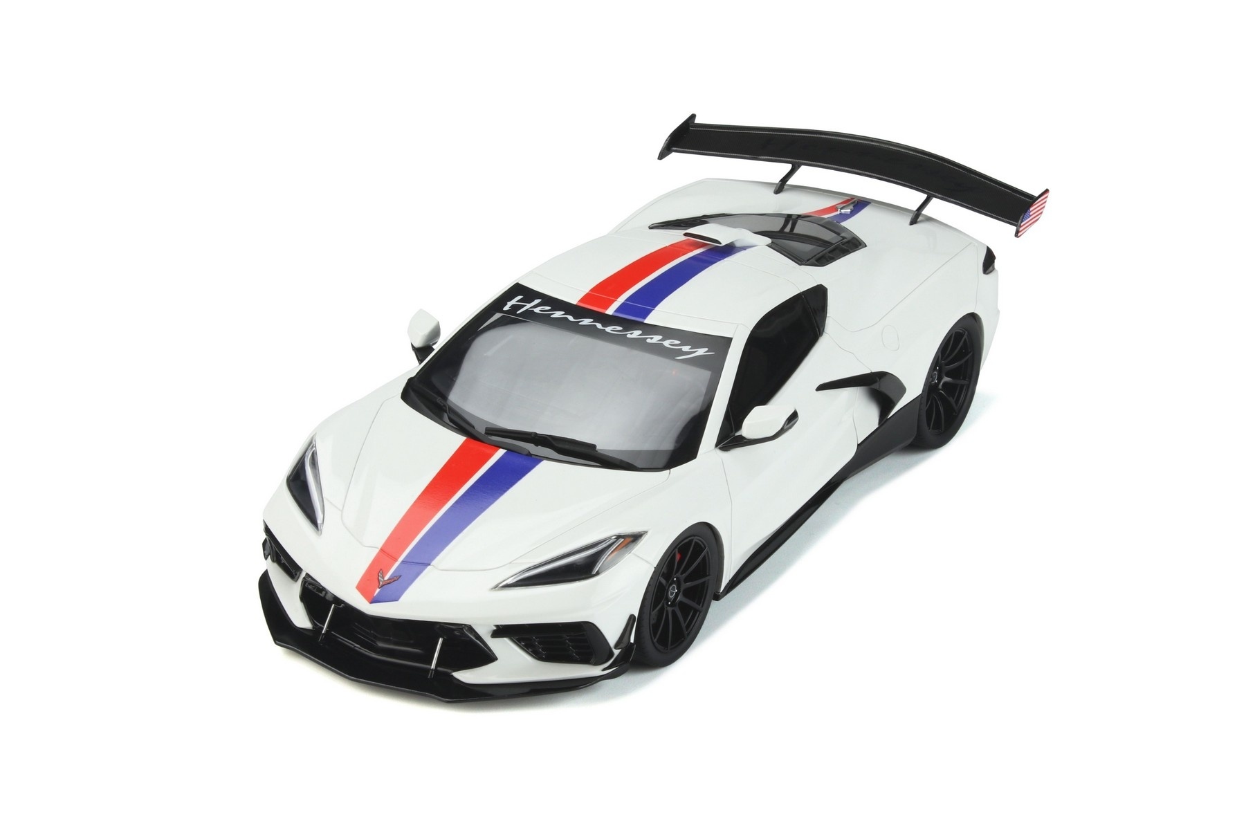 Modellauto 1:18 Hennessey Corvette C8 - Arctic Wite GT Spirit