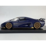 Scalemodel 1:18 Koenigsegg Regera 'Blue Carbon & Gold Wheels' FrontiArt