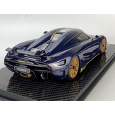 Modellauto 1:18 Koenigsegg Regera 'Blue Carbon & Gold Wheels' FrontiArt