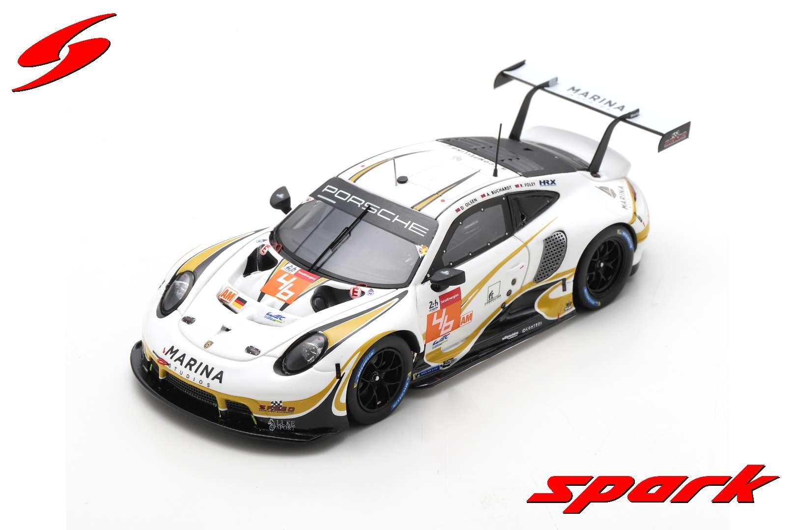 Schaalmodel 1:43 Porsche 911 RSR-19 #46 Team Project 1 24H Le Mans 2021 Spark