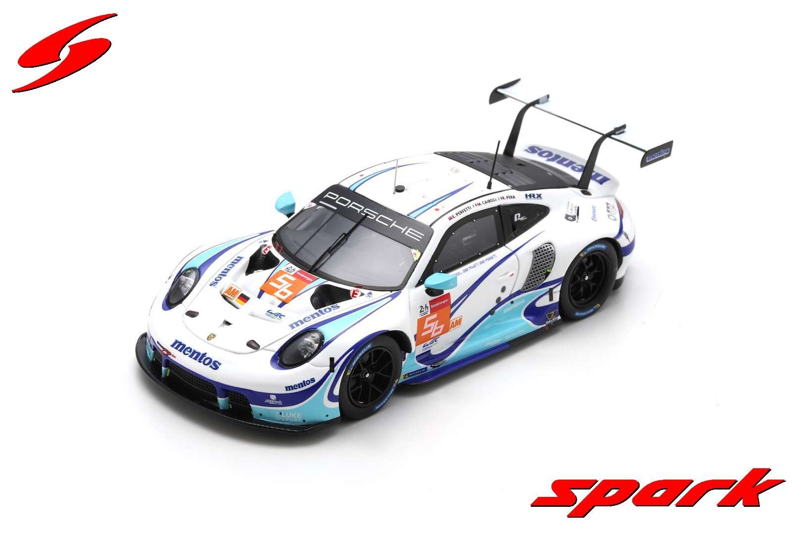 Schaalmodel 1:43 Porsche 911 RSR-19 #56 Team Project 1 24H Le Mans 2021 Spark