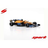 1:43 McLaren MCL35M #4 Lando Norris P2 Italian GP 2021 With Pit Board Spark