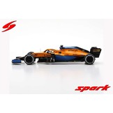1:43 McLaren MCL35M #4 Lando Norris P2 Italian GP 2021 With Pit Board Spark