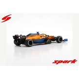 1:43 McLaren MCL35M #4 Lando Norris P2 Italian GP 2021 With Pit Board Spark