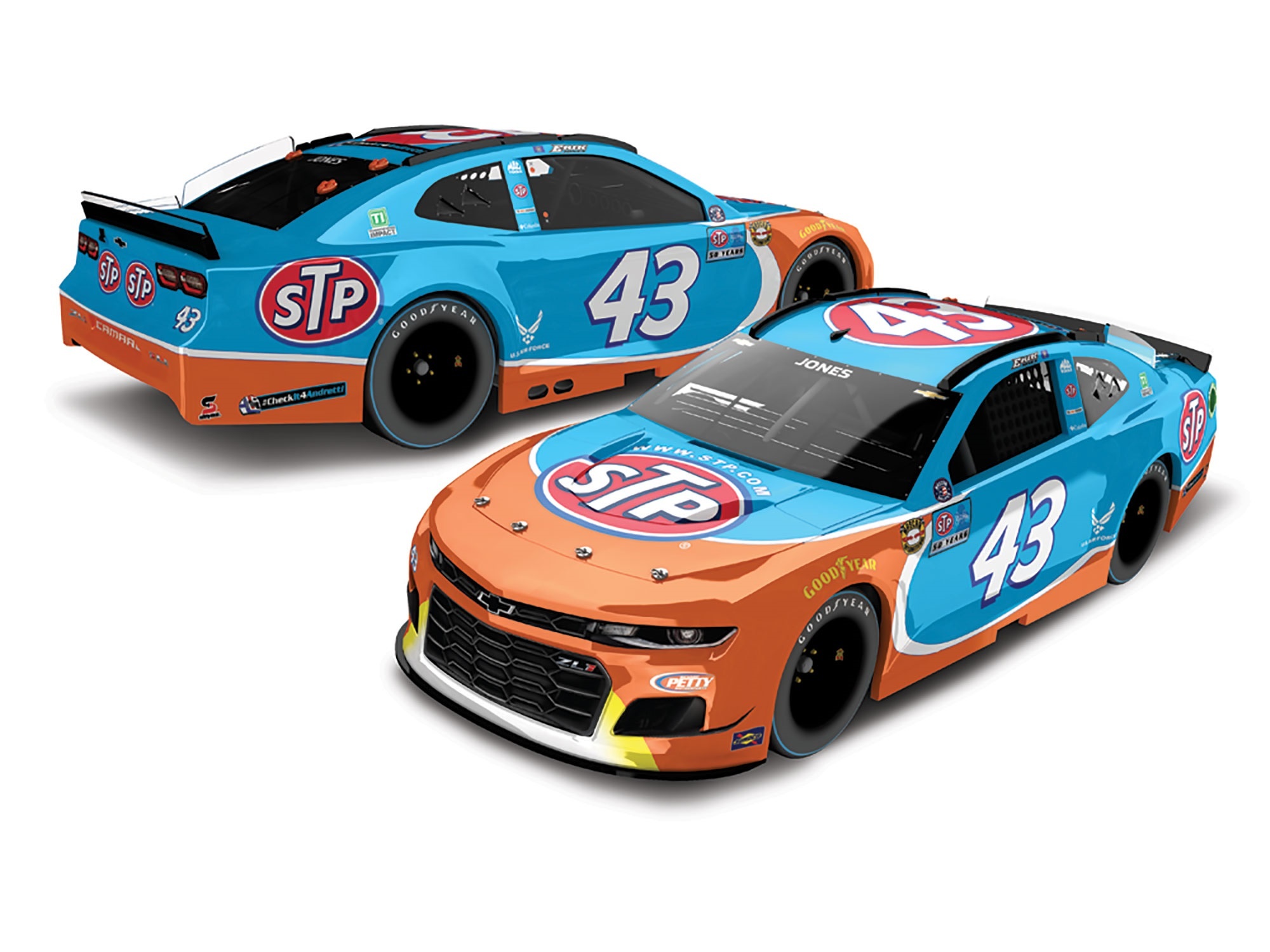 1:24 NASCAR Chevrolet Camaro, E. Jones '2021 STP Darlington Throwback' *Standard