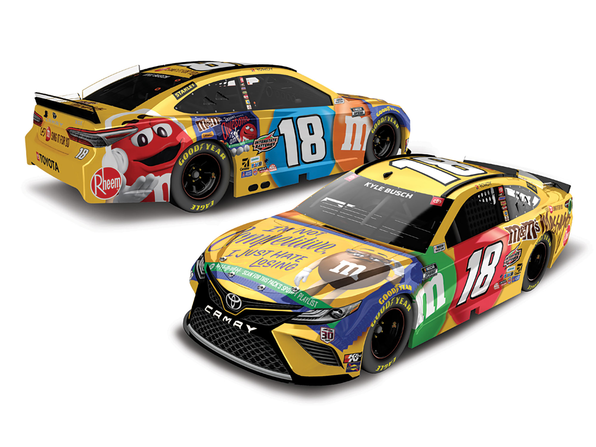 1:24 NASCAR Toyota Camry, Ky. Busch '2021 M&M's Competitive'