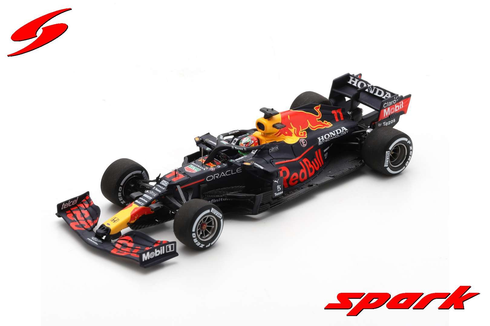 1:43 Red Bull Racing Honda RB16B, S. Perez 3rd place Mexican GP 2021