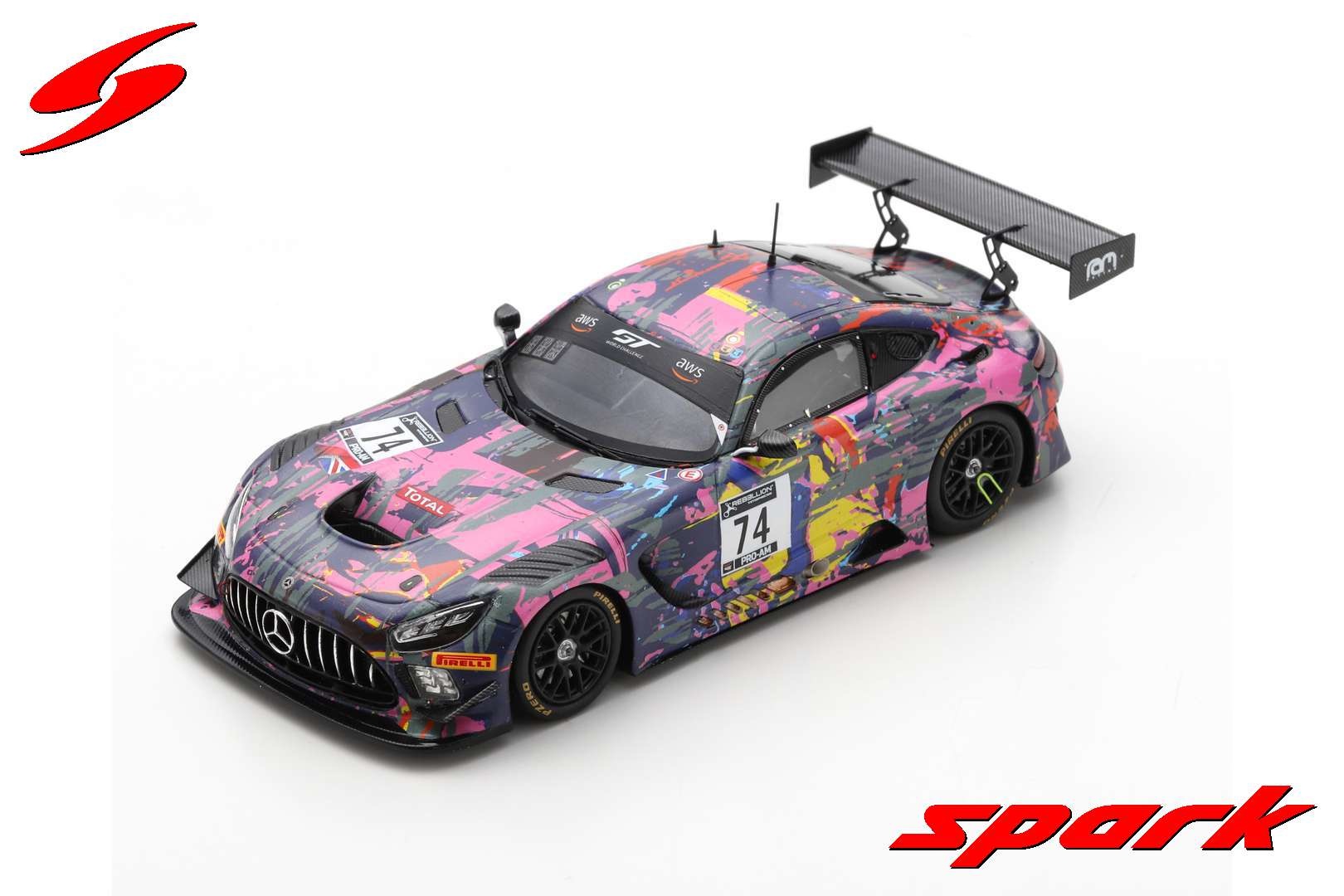 1:43 Mercedes-AMG GT3 #74 Ram Racing 24H Spa 2020 Spark