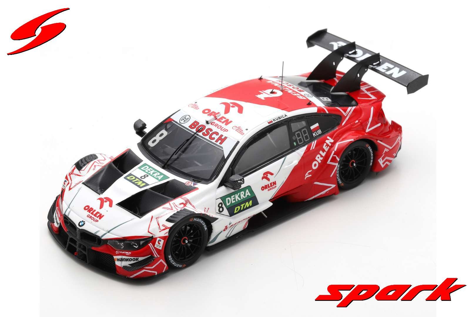 1:43 BMW M4 DTM CLASS 1 #8 Robert Kubica Orlen Team ART Grand Prix 3rd Zolder 2020 Spark