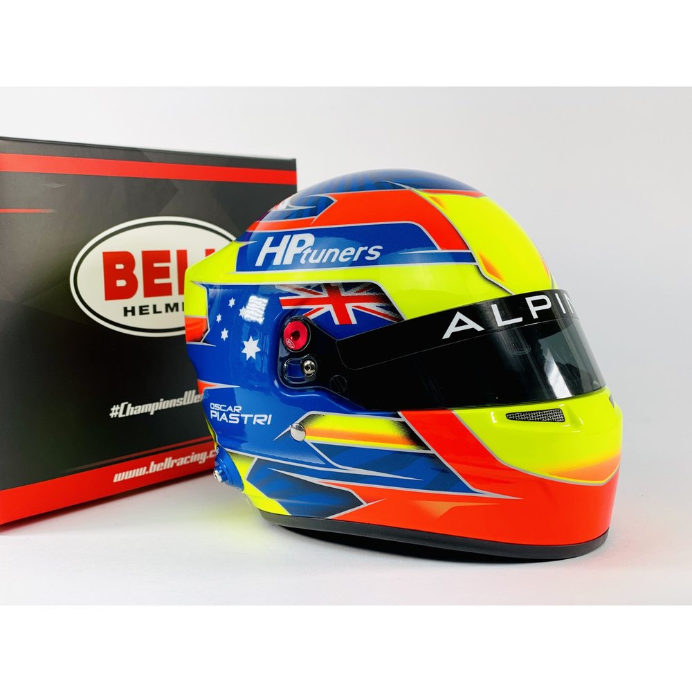 12 Oscar Piastri Alpine F1 Team mini helmet Formula 2 2021 season