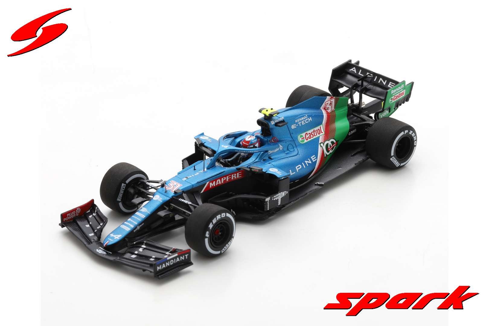 1:43 Alpine A521 #31 Esteban Ocon Alpine F1 Team 4th Saudi Arabian GP 2021 Spark