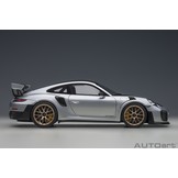 1:18 Porsche 911 GT2 RS - Weissach Package - GT Silver AutoArt