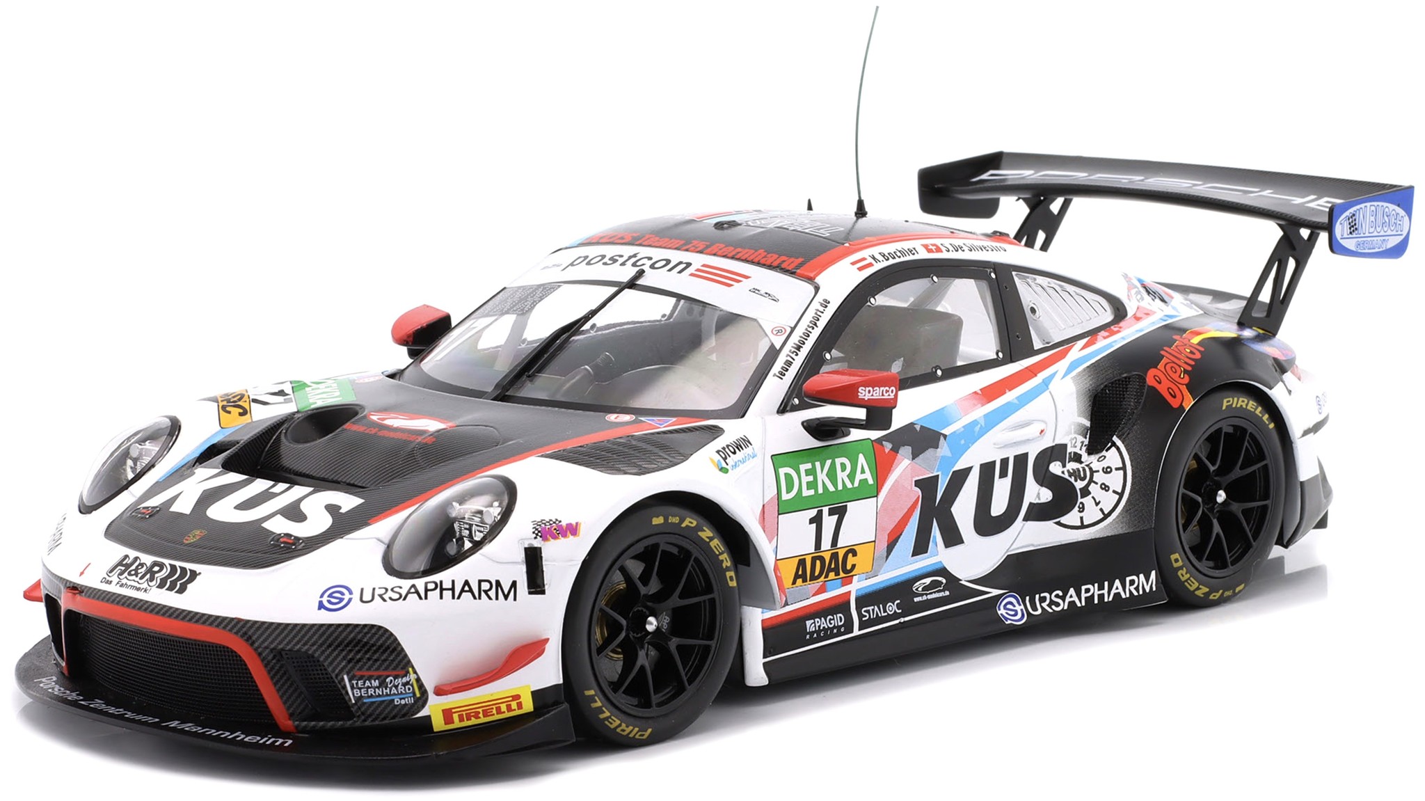 1:18 Porsche 911 GT3 R #17 Bellof Tribute ADAC Masters 2020 IXO