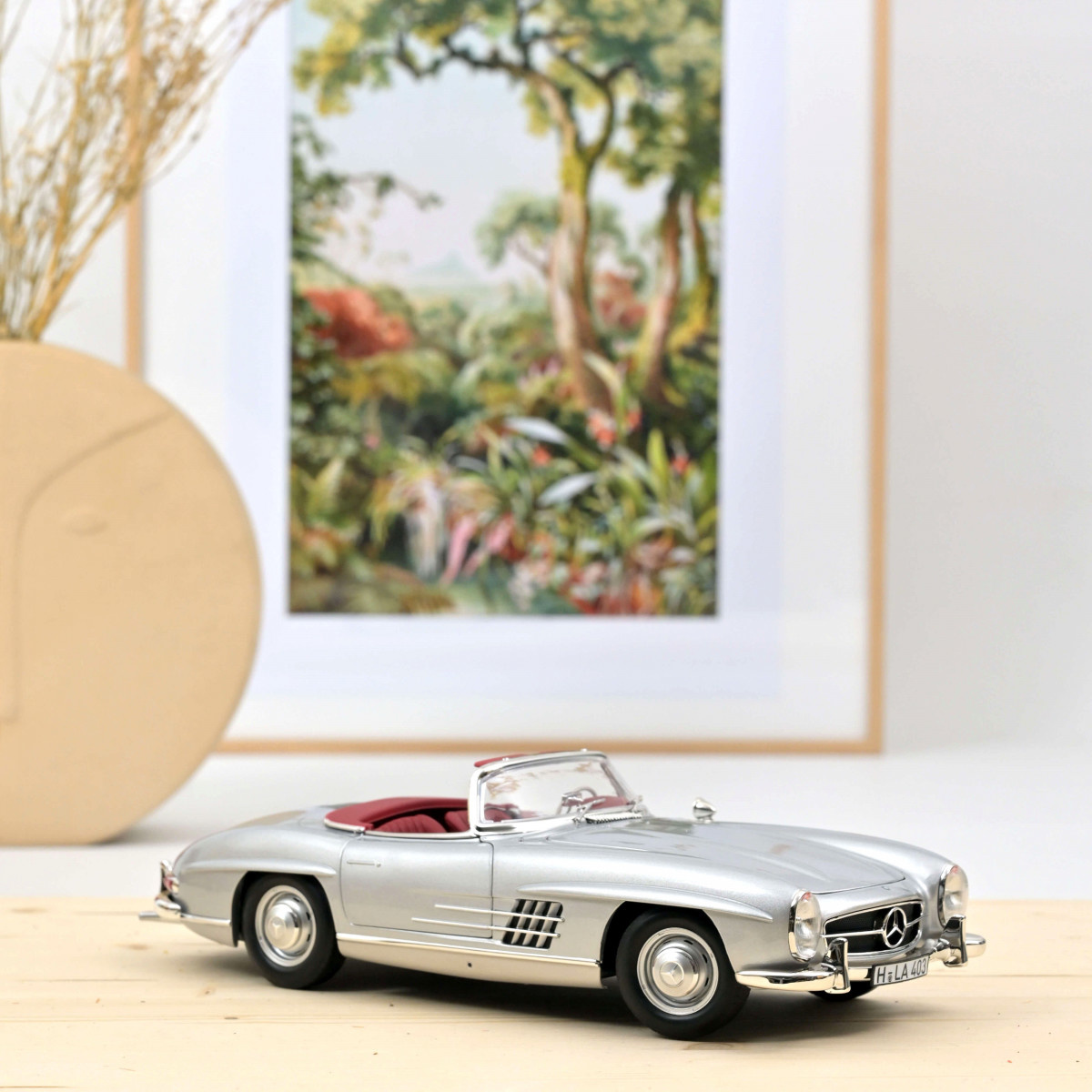 1:18 Mercedes 300 SL Roadster 1957 Zilver Norev