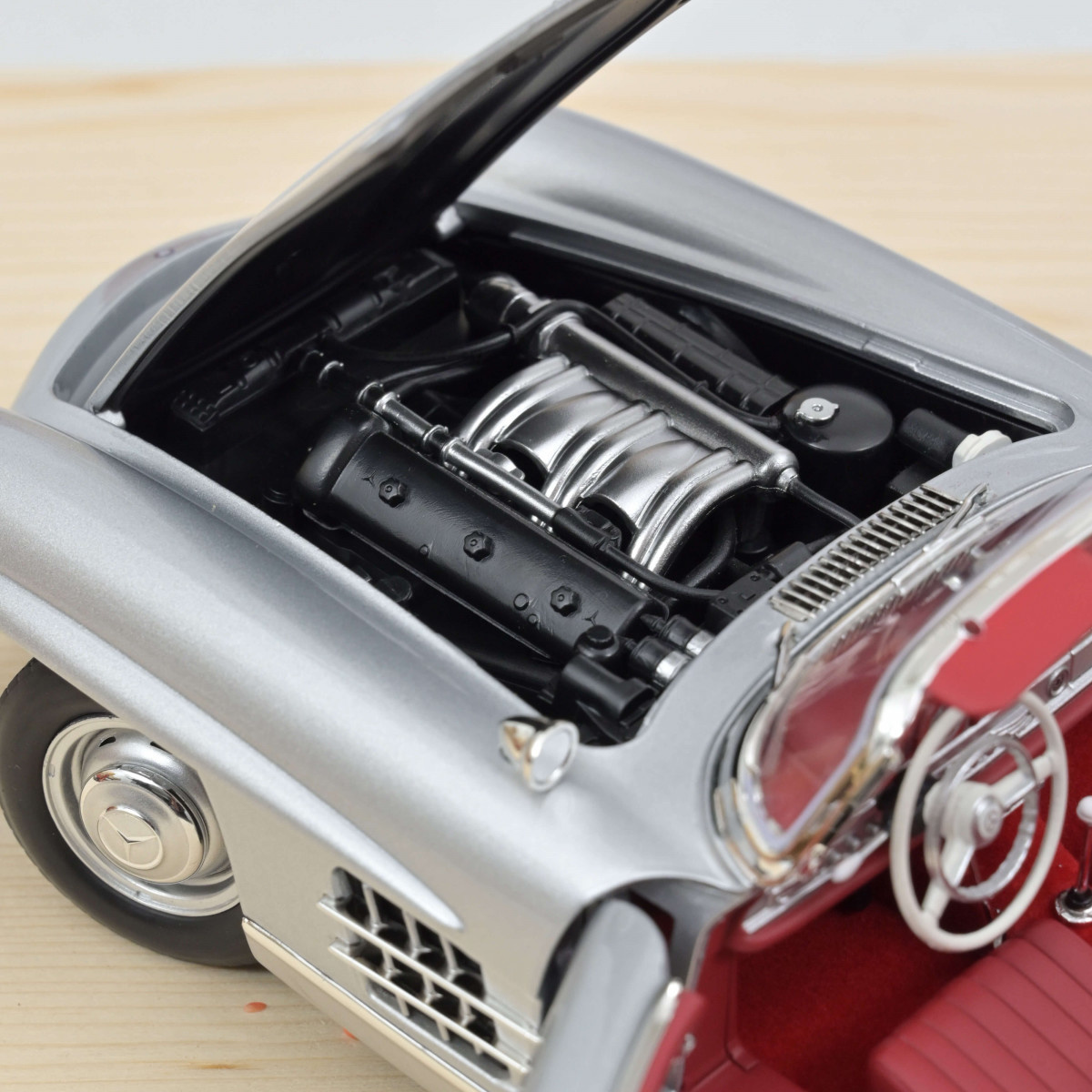1:18 Mercedes 300 SL Roadster 1957 Zilver Norev