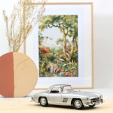 1:18 Mercedes 300 SL Roadster 1957 Silver Norev