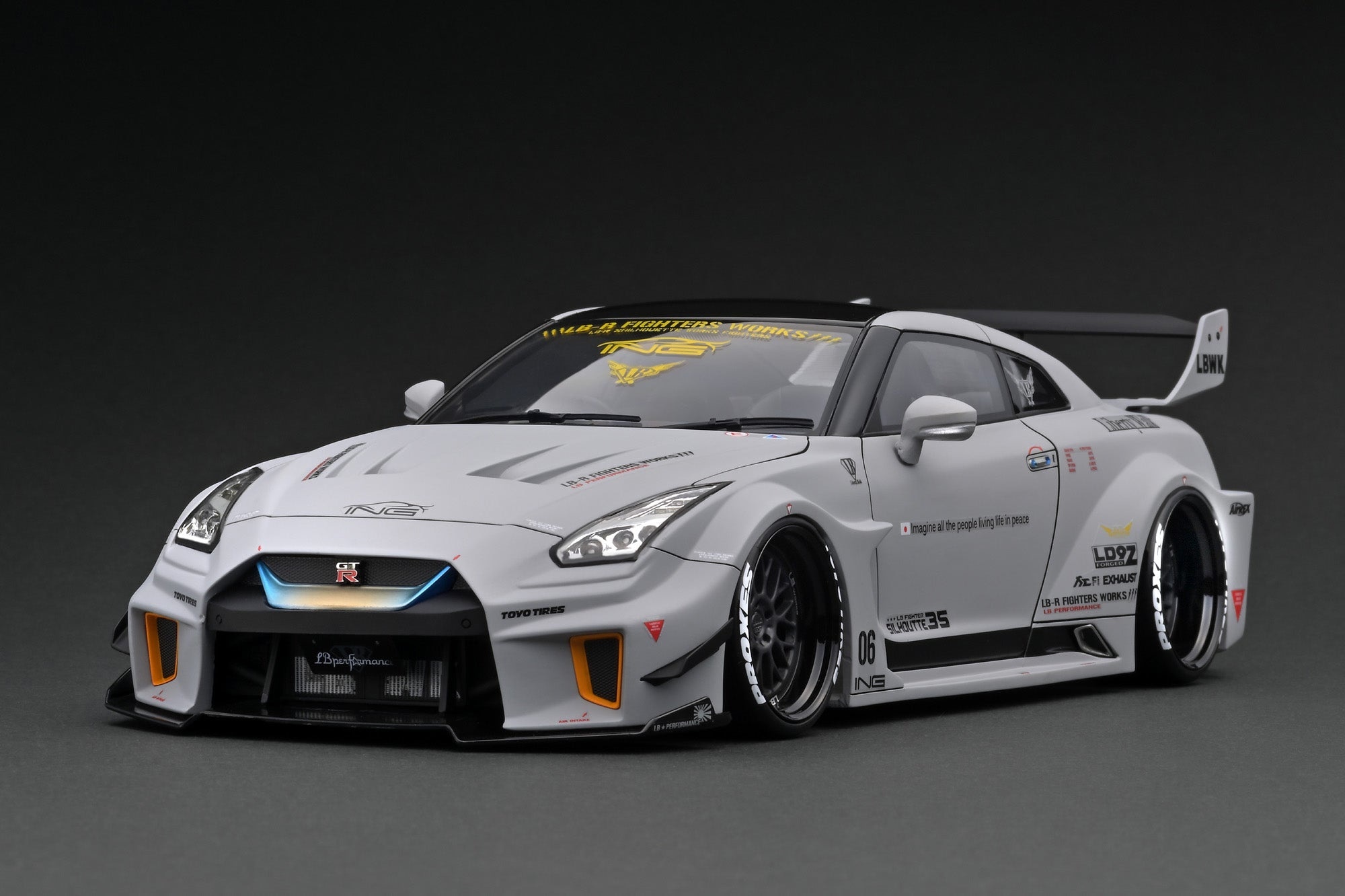 1:18 LB-Silhouette WORKS GT Nissan 35GT-RR Matte Gray Ignition Models