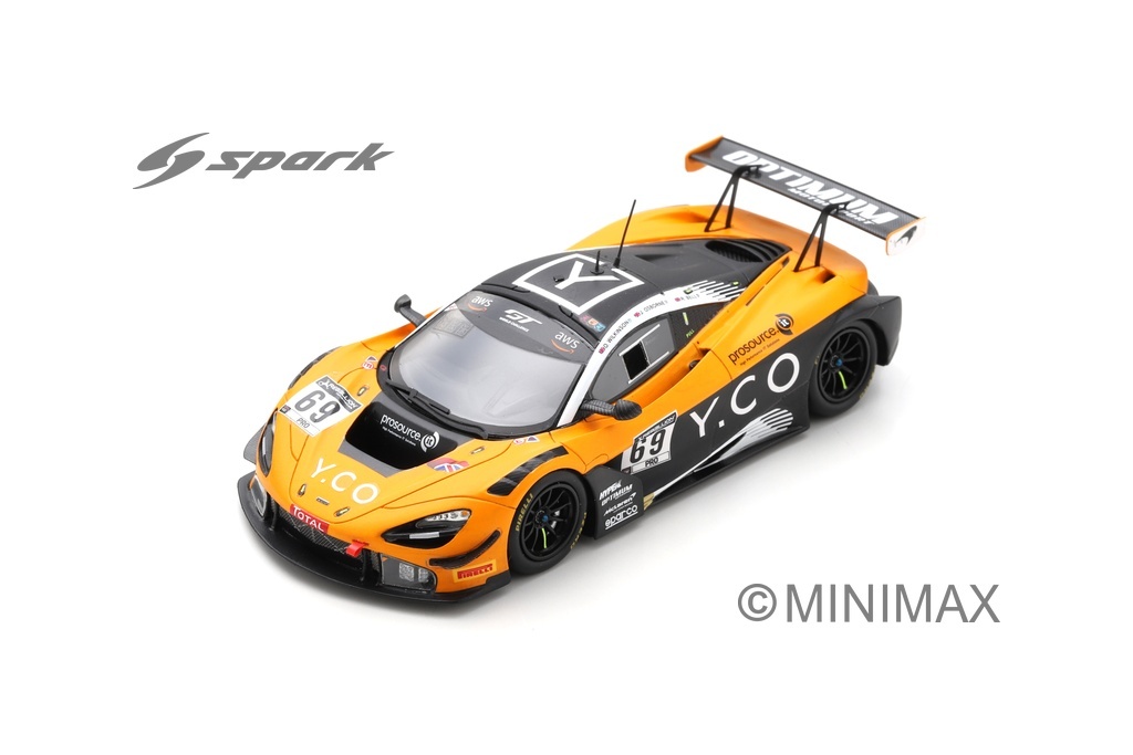 1:43 McLaren 720S GT3 #69 Optimum Motorsport  24H Spa 2020 - O. Wilkinson - J. Osborne - R.  Bell - Spark