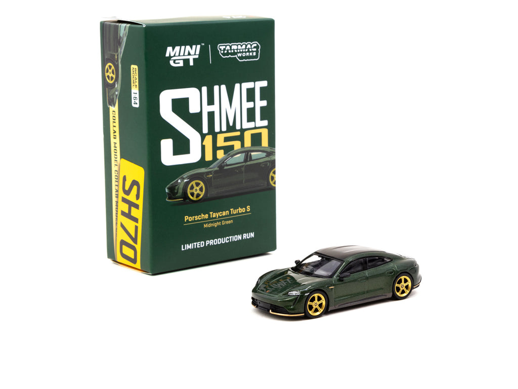 1:64 Porsche Taycan Turbo S Midnight Green Shmee150 Tarmac Works