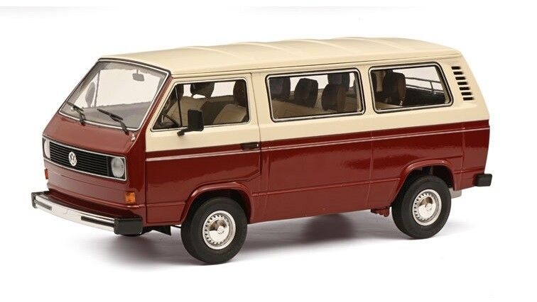1:18 Volkswagen T3a rood / beige Schuco