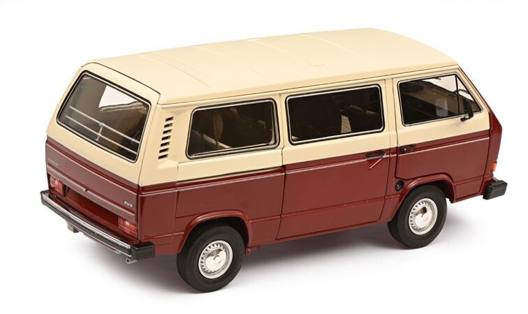 1:18 Volkswagen T3a rood / beige Schuco