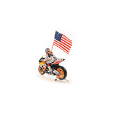1:12 Honda RC211V #69 Nicky Hayden with Figurine and Flag MotoGP 2006