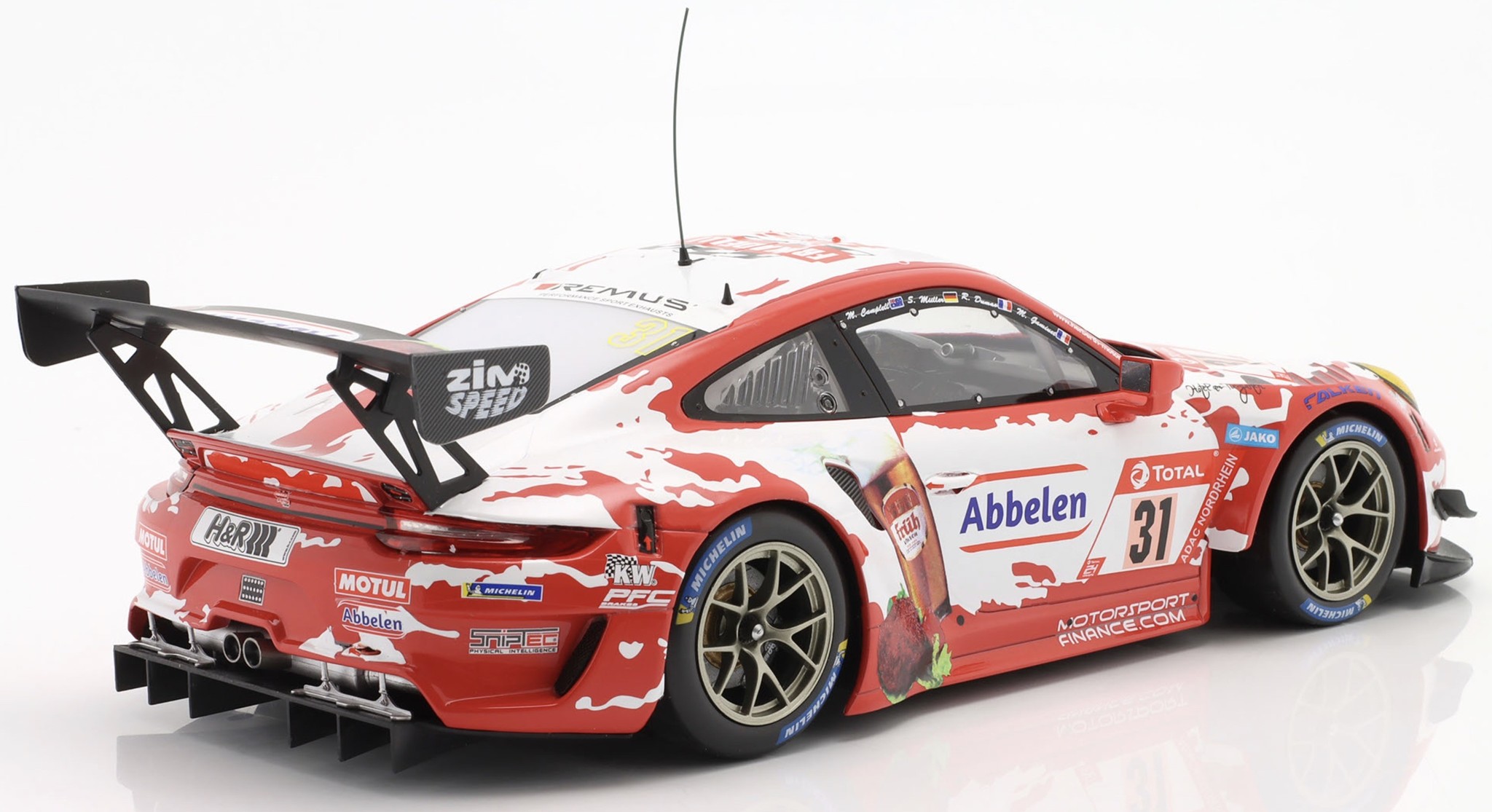 Modellauto 1:18 Porsche 911 GT3 R Frikadelli Racing #31 24H Nürburgring 2019 IXO